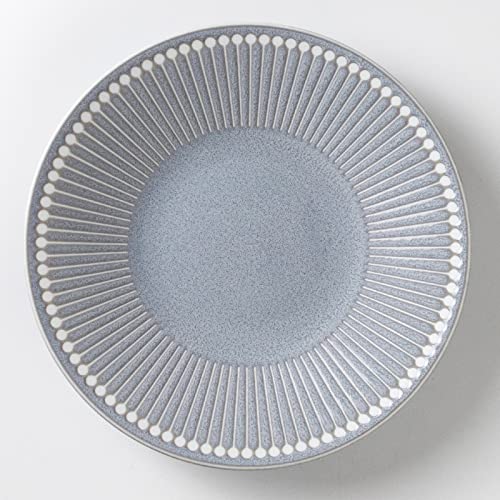Plato liviano gris de porcelana Mino ware juego de 2 miniatura 6