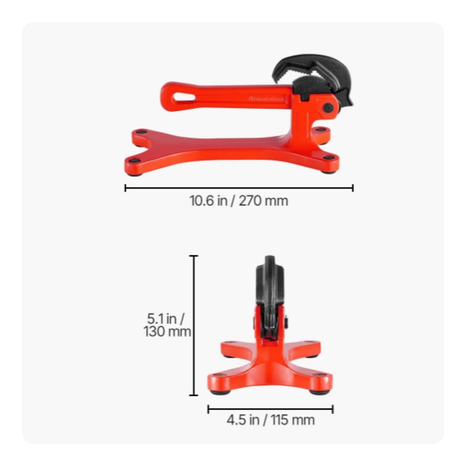 Morsa da Banco Antiscivolo Morsa con Ganasce Zigrinate Rinforzata Utensile per Artigiani, Garage