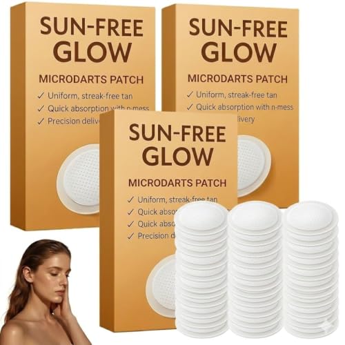 3 Box Sun Free Glow Patches 2026 New Sun Free Glow Micro Needle Patch Tanning Sun Free Glow Tanning Patches Enhances Natural Tan Natural Looking Glow Bronzing Suitable for All Skin Types
