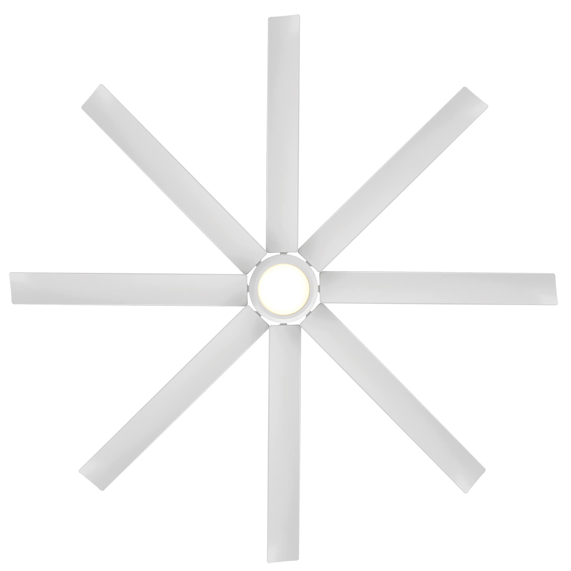 WAC Lighting Mocha XL 8-Blade Aluminum Smart Ceiling Fan in Brushed Nickel — view 7