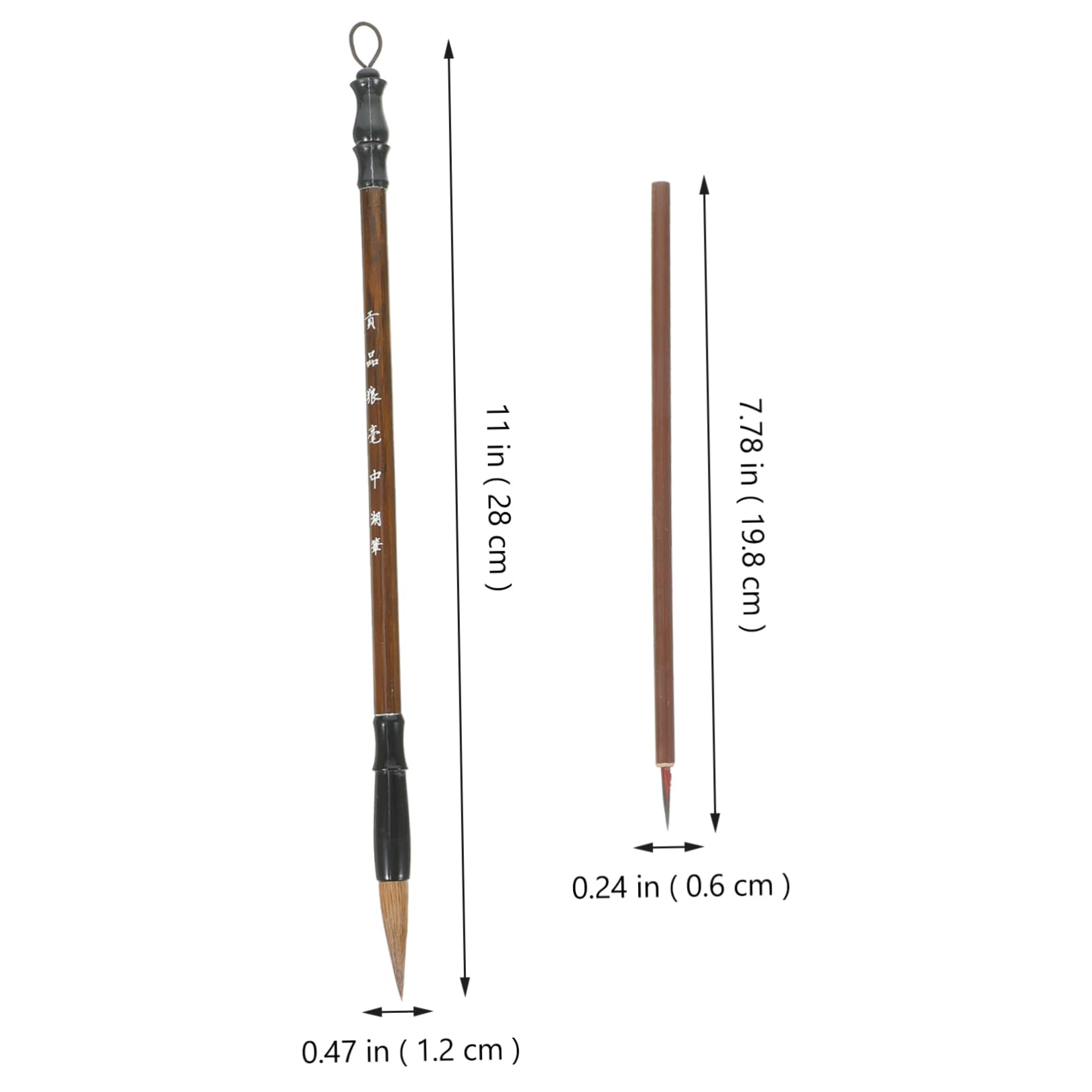 DIYEAH Art Brush Set Chinese Calligraphy Writing Brush Kit 7pcs Traditional Ink Calligraphy Pens for Beginners