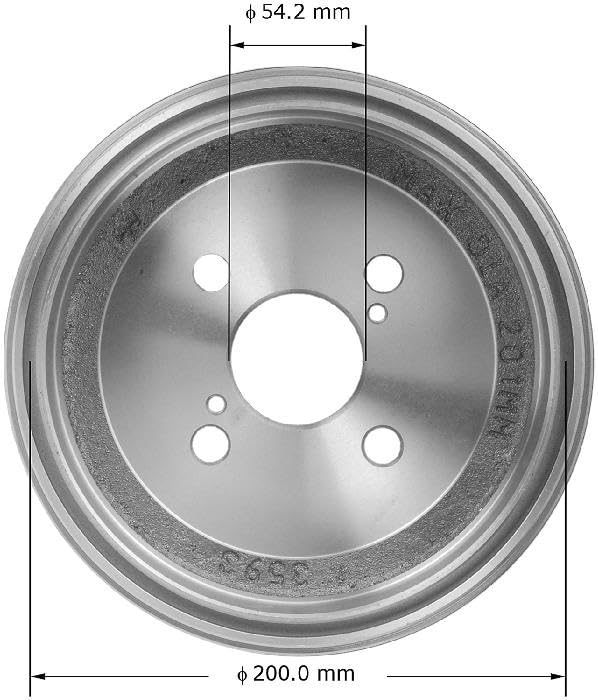 Image of Bendix Premium PDR0515 Rear Brake Drum compatible with Geo Prizm 1992-1989, Toyota Celica 1991-1986, Corolla 1992-1988