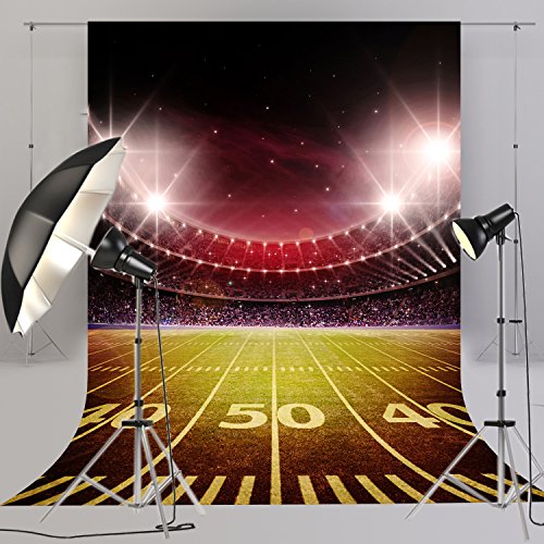 Night Football Field Photography Backdrop 5X8Ft Sport Stadium Photo Booth Background For Party Pictures,Table Decor,Bedroom Hanging Ft-4266 #TOP14