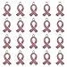 WANDIC - Ciondoli a Nastro smaltati, in Lega, 20 Pezzi, per la consapevolezza del Cancro al Seno, con Nastro Rosa, ciondoli smaltati, per Braccialetti e collane, Orecchini immagine