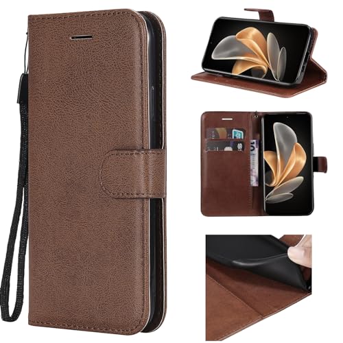 Compatible con LG X Power 3 Funda,Compatible con LG X Power 3 Funda de Piel PU para teléfono móvil con Ranura para Tarjetas y pie abatible Brown