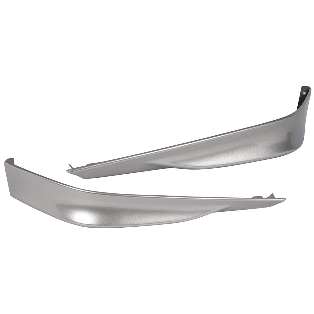 IKON MOTORSPORTS, Front Lip Splitters Compatible with 2013-2015 Honda Accord 4-Door Sedan, 2PCS Front Bumper Lip Splitter HFP Style PP Polypropylene Painted #NH700M NH700M-4 Alabaster Silver Metallic
