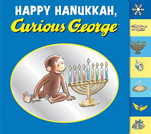 Image of Happy Hanukkah, Curious George tabbed board book
