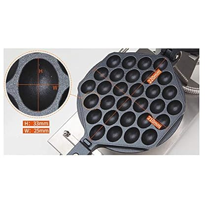 Hong Kong Eier Bubble Waffeleisen von Cgoldenwall丨180 ° Rotation Material Antihaft und Austauschbares Backform丨0-300℃ 1400W Elektrische Waffelmaschine 3-5Minuten Uniform Backen – Bild 5