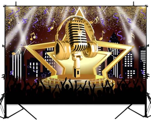 Fondo Fiesta Karaoke Estrella 7x5ft miniatura 2
