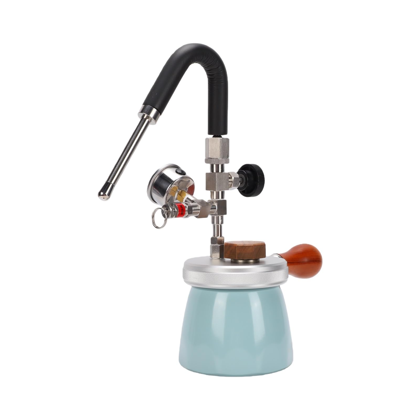 de Aluminio a con Manometro 450ml para Latte Art