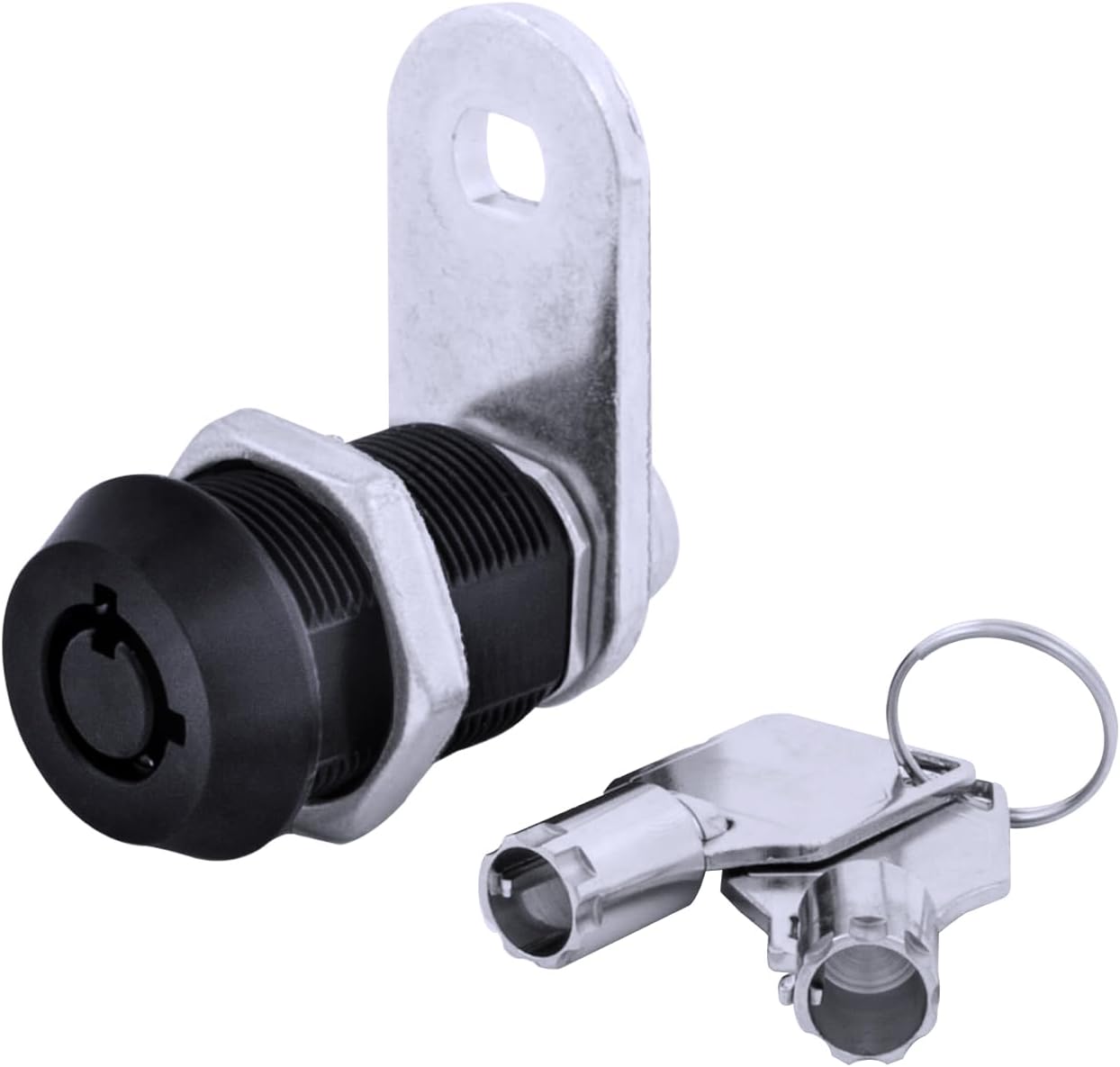 FJM Security MEI-2400AS-BLK-KD Tubular Cam Lock for Smart Home, Cabinet Locks Baby Proofing Solution, Door Lock & Drawer Lock for Home Improvement, with 5/8" Cylinder, Keyed Different, Black Finish
