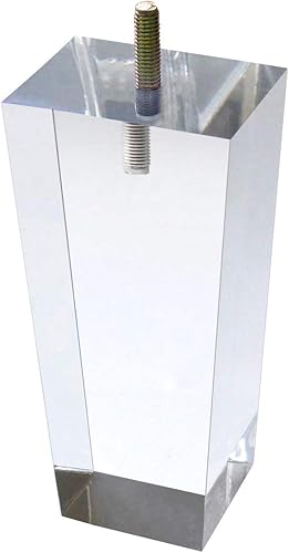 AORYVIC Muebles acrílicos piramidales de 4 pulgadas, patas de cristal transparente, para mesas auxiliares, aparadores, bufés, reposapiés, gabinete,