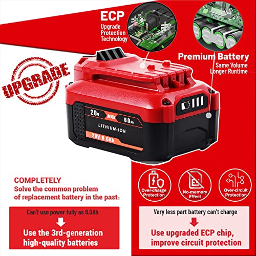Image of 【Upgrade】 2Pack 6.0Ah 20V Replacement Battery for V20 Craftsman 20V Battery MAX CMCB204 CMCB202 CMCB201 CMCD700C1 CMCS500B (All of V20 Cordless Tool Series) High Capacity