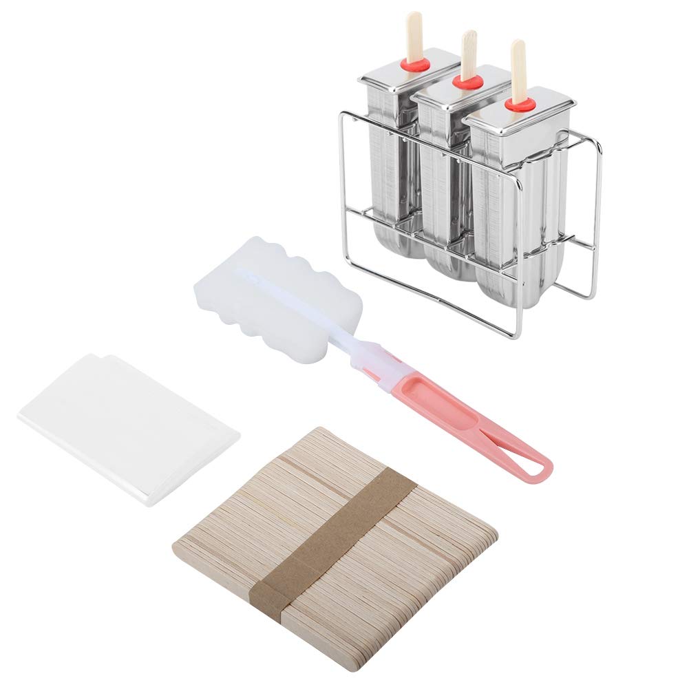 Fdit set 3PCS 304 Stainless Steel Round Ice Cream Ice Cream Maker