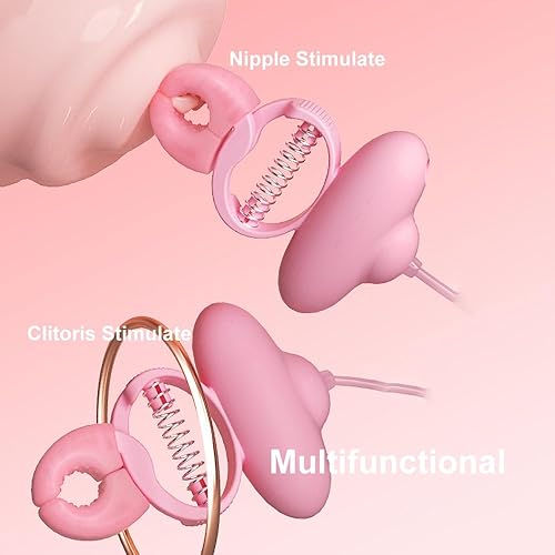 Miniatura 4 de Abrazaderas vibratorias para pezones para mujeres, estimulador eléctrico de pezón de clítoris con 10 vibraciones de clítoris abrazadera de pezón