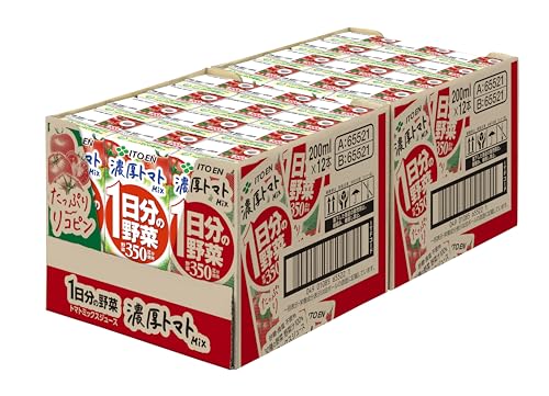 伊藤園 1日分の野菜 濃厚トマトMIX たっぷりリコピン 200ml×24本 の商品画像 8