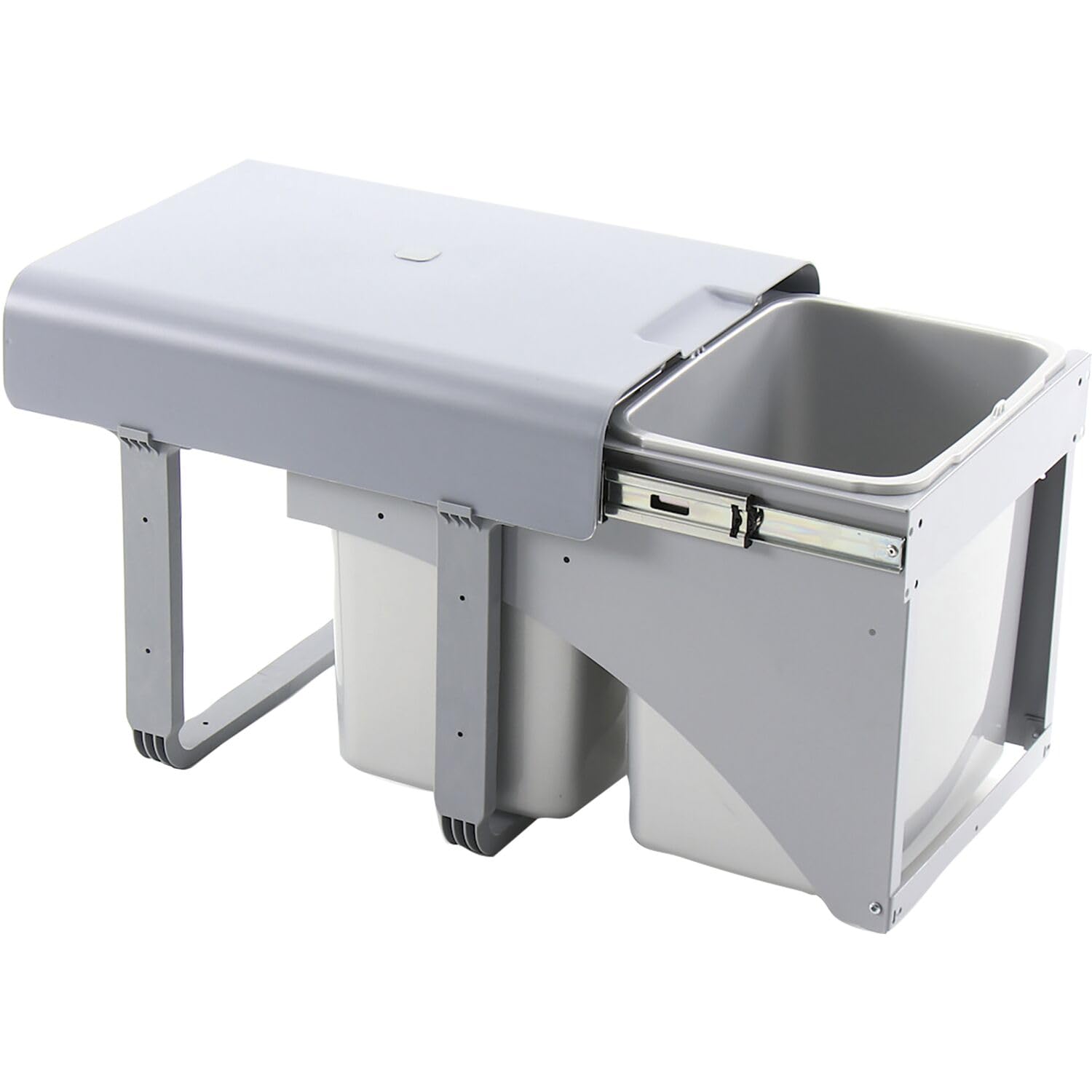 Poubelle encastrable EKOTECH pour le tri sélectif d'une cuisine moderne et épurée