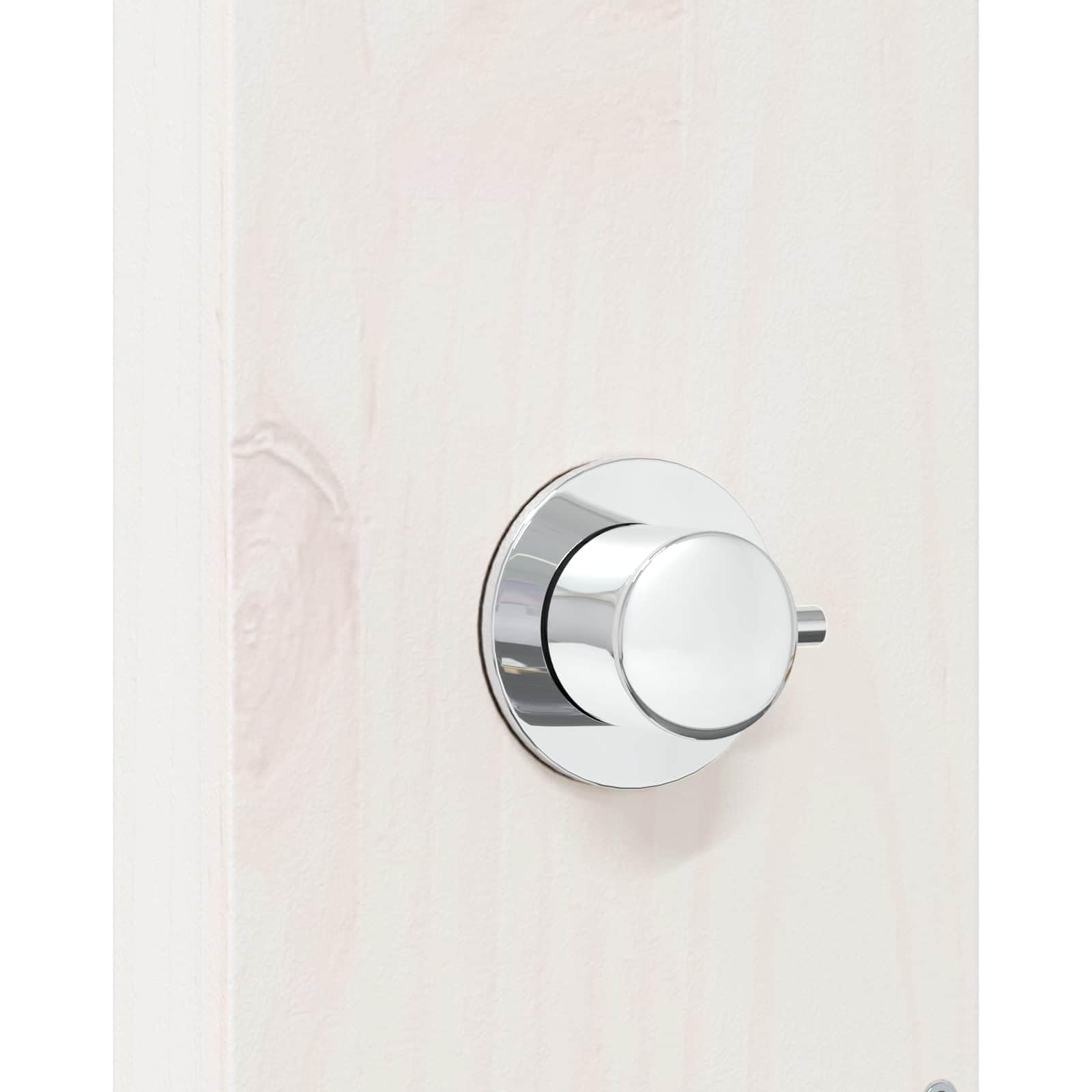 Doccia da esterno in legno massello di pino e acciaio inox, bianco, 214,5 cm, resistente alle intemperie, regolabile in altezza, soffione girevole adatto per giardino, piscina, spa, jacuzzi