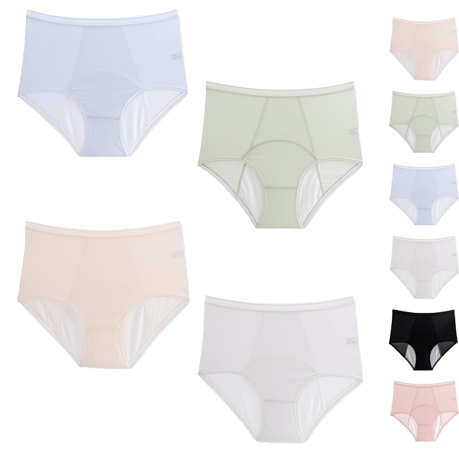 Leakproof Underwear,Reusable Panties for Women Over 60s with Incontinence,High Waisted Leakproof Period Pants (4-A,3X-Large)