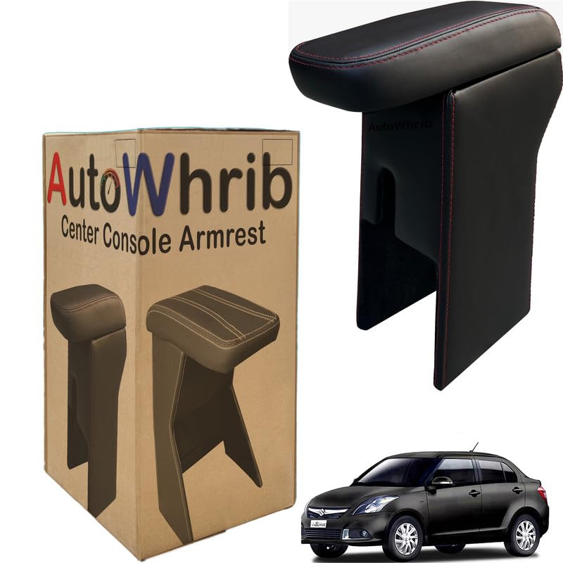 Image of Car Arm Rest For Swift Dzire type 3 Armrest with Storage Box & Soft Cushion Pad, Luxury Arm Rest, Black Colour