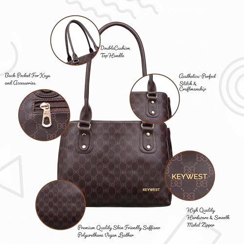 Image of Keywest Women's Penguin Satchel Tote Handbag for Women | Ladies Purse | Stylish Shoulder Bag | Gift For Woman
