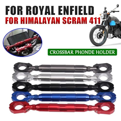 Barre transversale Enfield Himalayan en aluminium bleu long premium
