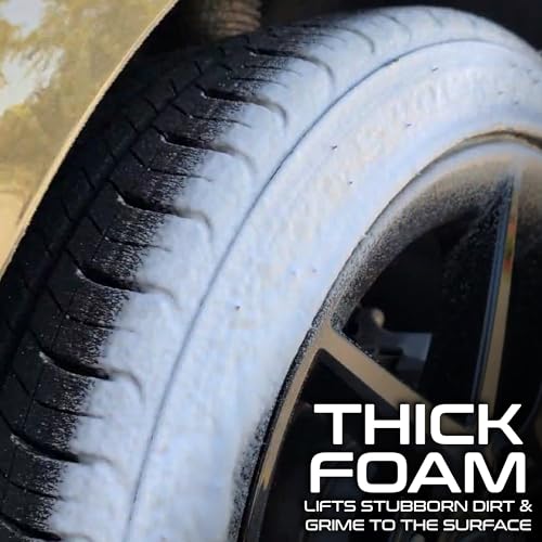 Formula 1 Foaming Tire Shine Aerosol, Wheel Cleaner to Clean, Shine, and Protect Tires with UV Protection, Glossy Black Finish, Long Lasting Wet Look for Cars and Trucks, One Step Application, 12 Oz - Thumbnail 4