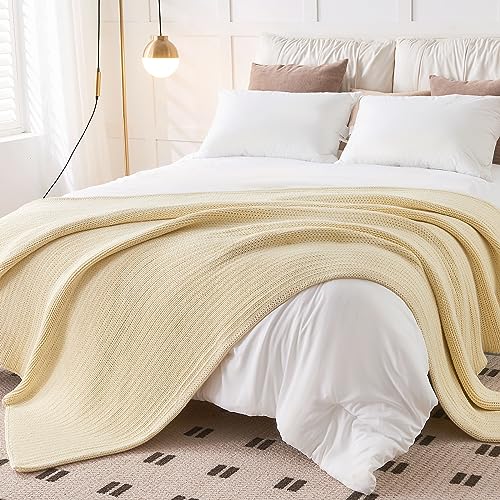 L'AGRATY Knitted Weighted Blanket - 48"x72" 20lbs Cooling Chunky Knit Heavy Blanket for Adults Braided Crochet Throw Thick Cable Yarn Knit Decorative No Beads Evenly Weighted Machine Washable
