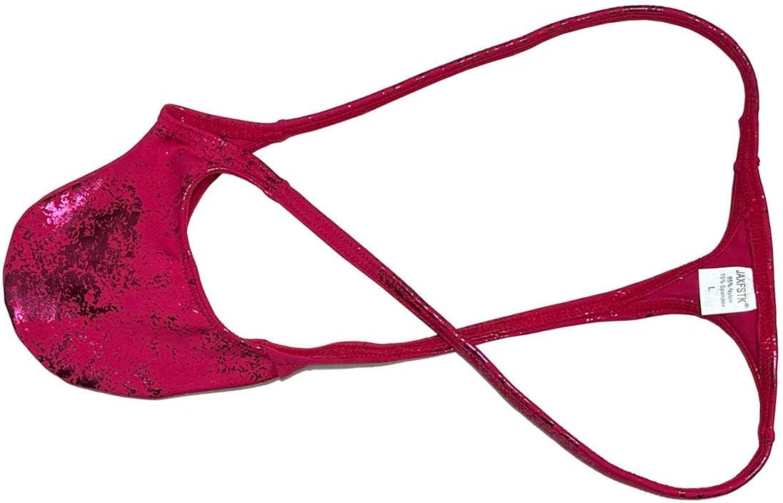OROCOJUCO Men's Metallic Shiny G-String Tangas Pouch Underwear Male Posing T-back Grape Smugglers Stretchy Swim Thong
