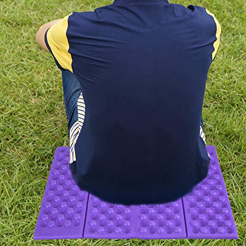 Hiking seat pad Foldable, Sitting Pad, Foam Backpacking Sitting Pad Camping Mat Seat Watertight Folding Mat for Picnic, Hiking, Backpacking, Mountaineering (Purple Black)(Purple), Sitting Pad, Hikin