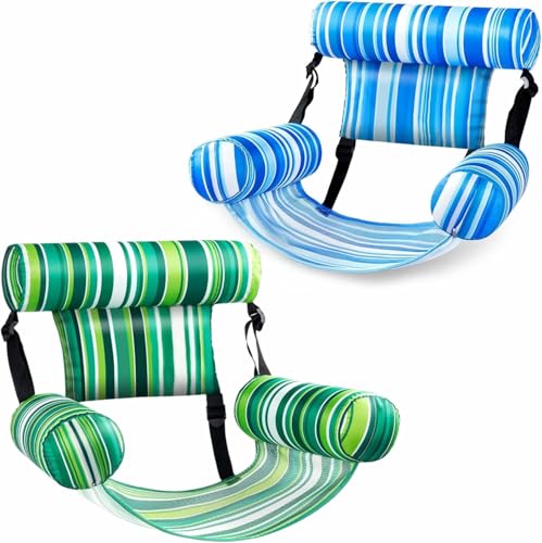 X2 Matelas Gonflable Piscine. Gonflables pour Piscine Adultes, Lot De 2 Fauteuils Flottants Confortables, Flotteurs Solides pour Adultes, Parfaits pour Les...