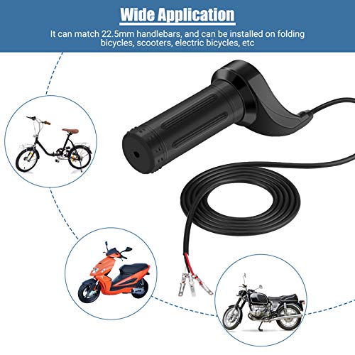 Manopla do acelerador, acelerador de velocidade de plástico durável para bicicletas para patinetes e