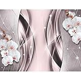Runa Art Fototapete Blumen Orchidee Modern Vlies Wohnzimmer Schlafzimmer Flur - made in Germany - Rosa 9320010b