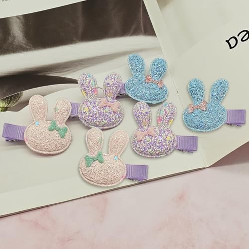 6 Piezas Pinzas de Cabello Conejo Brillante miniatura 5