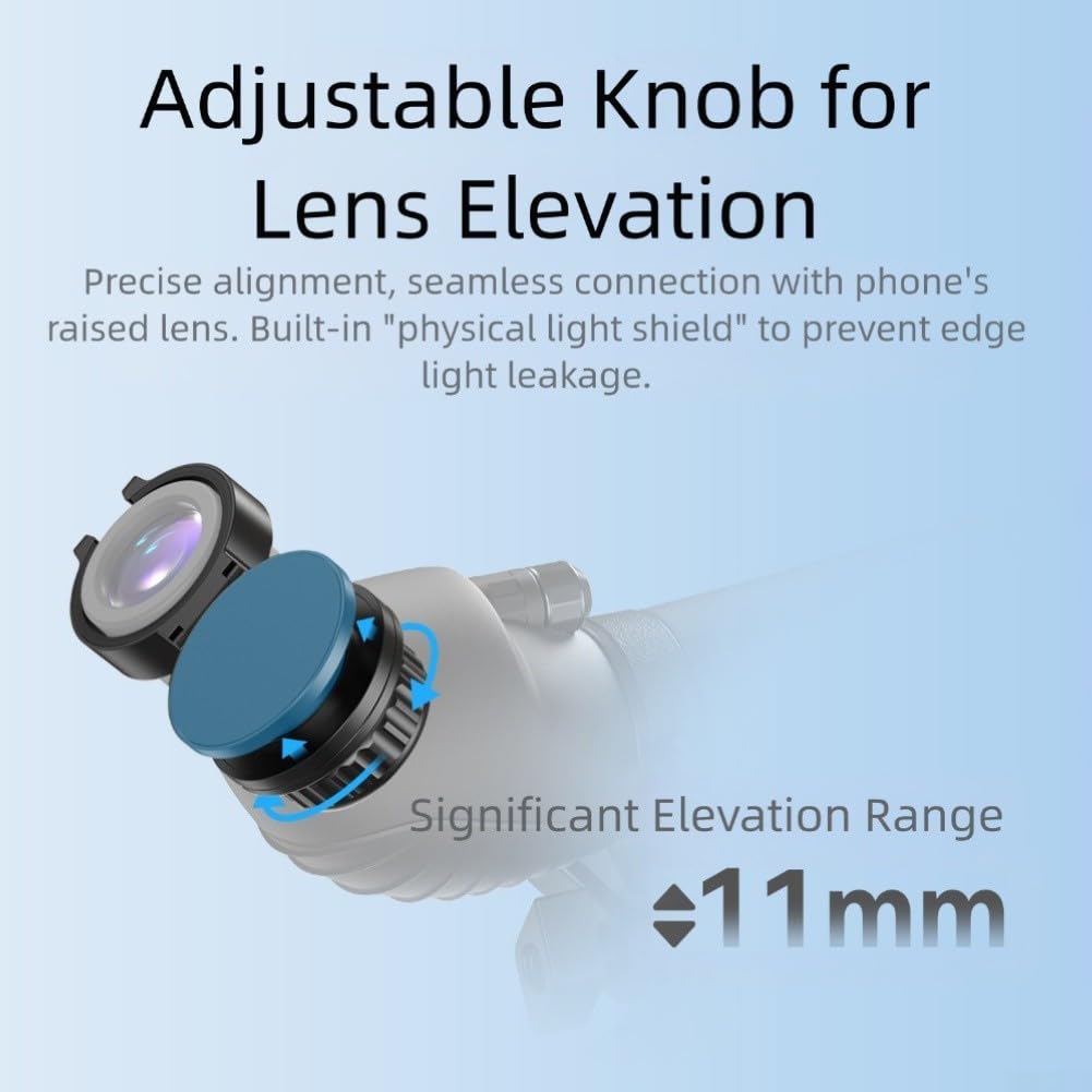 Adapter okularowy ze stopu aluminium do smartfona, uchwyt do monokularu i teleskopu, kompaktowy uchwyt na telefon komórkowy do obserwacji ptaków i fotografii, czarny (L(45-55 mm)