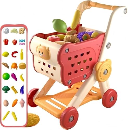 AZIEBAYおままごとカート ショッピングカート 子供用 お買い物カート おかいものごっこ キッズ 幼稚園 保育園 早期教育