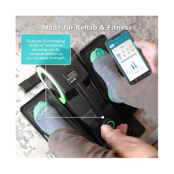 Cubii JR2, Under Desk Elliptical, Under Desk Bike Pedal Exerciser, Seated Elliptical, Work from Home Fitness, Mini Elliptical Machines for Home Use, Cubii Exerciser for Seniors, Desk Exercise, Green