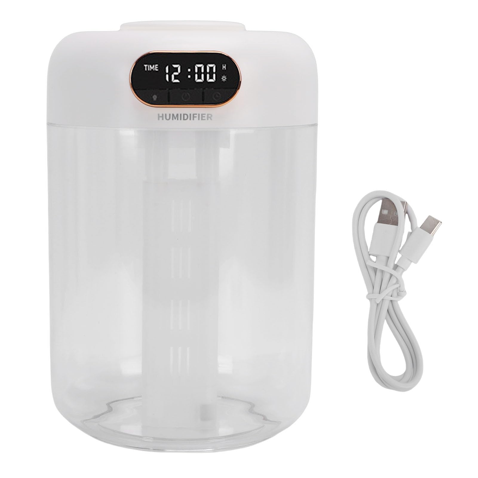 Umidificatore a Doppio Spruzzo Umidificatore Personale Silenzioso 3L con Luce Notturna per Camera da Letto, Ufficio, Dormitorio