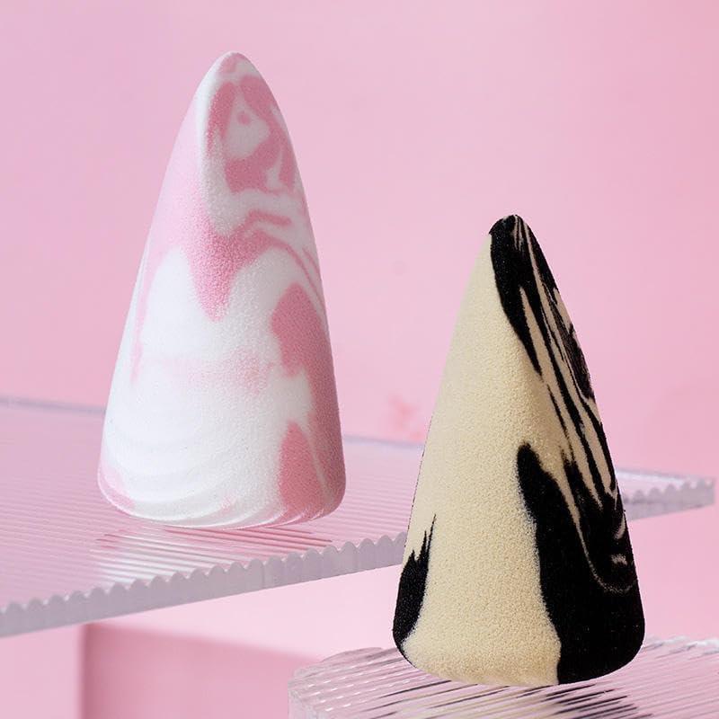Image of 1 Pcs Makeup Sponge With Latex Free Foam & Dual-Pointed Ends For Blending, Vegan & Cruelty-Free | for Foundation, Concealer, and Blending | Soft, Reusable Sponge Applicator Multicolored