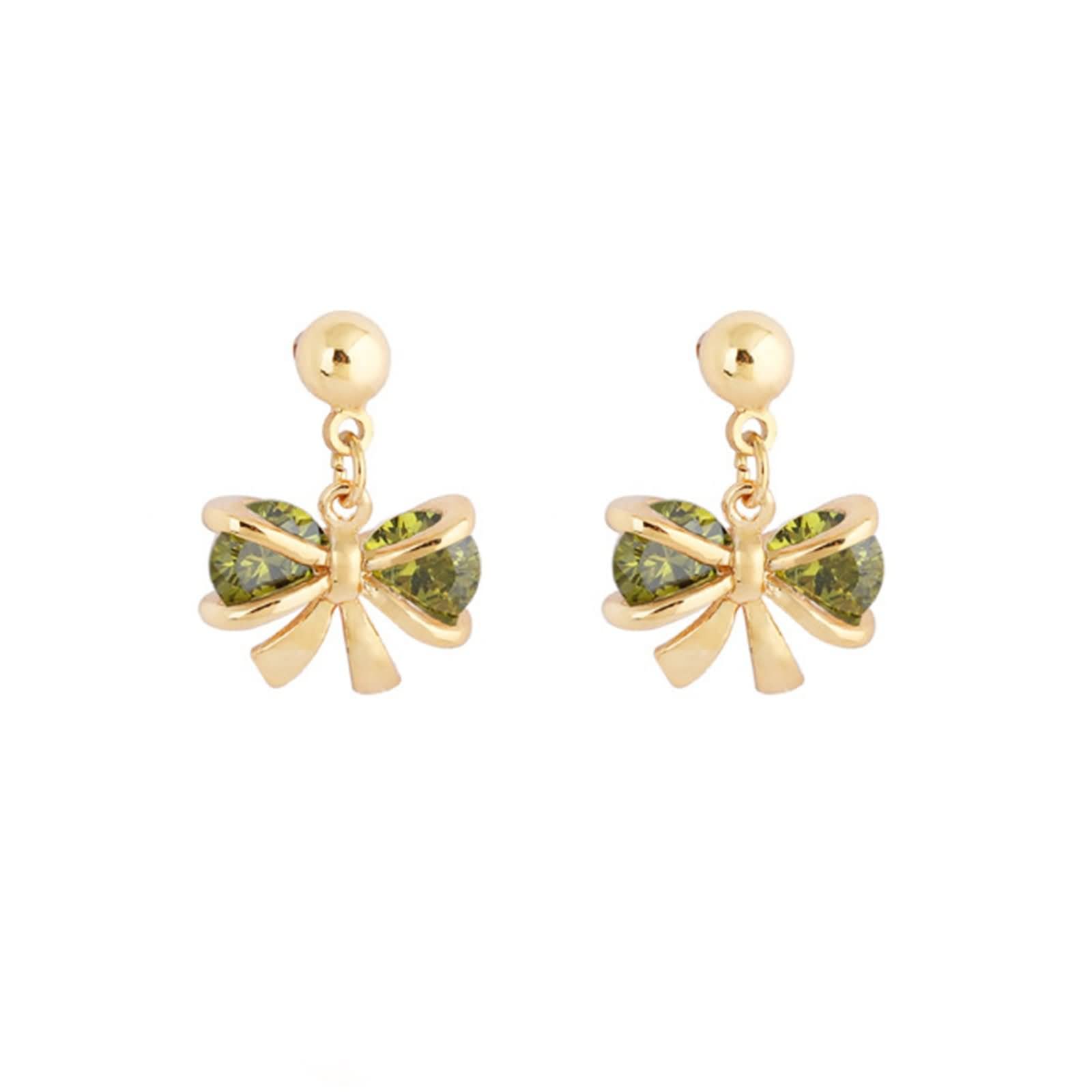 Pendientes de oro amarillo 9k y peridoto con acabado de alta joyería 5