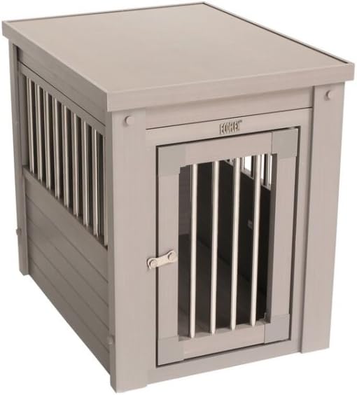 New Age Pet ecoFLEX Pet Crate/End Table, Medium, Grey Medium Grey