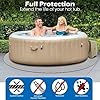 78 Inch Round Hot Tub Mat - Extra-Thick Interlocking Hot Tub Protective Pad Spa Pool Foam Insulation Mat Ground Base Flooring Protector for Portable Inflatable Hot Tub Accessories Outdoor Indoor