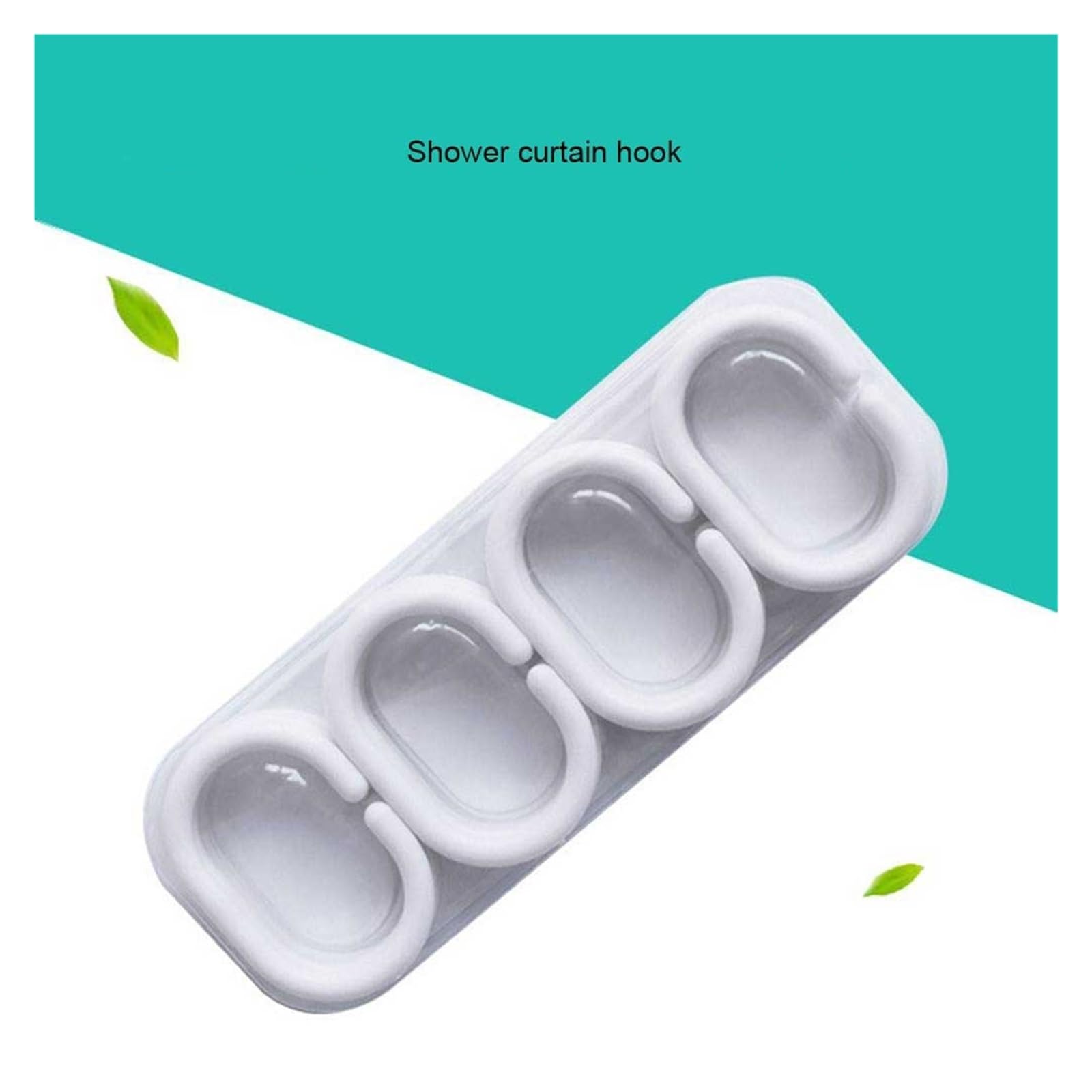 Ganci per tende da doccia 24 pezzi ganci for tenda da doccia, ganci for tenda da bagno, anelli in plastica rimovibili, ricambio for la casa(5set White)