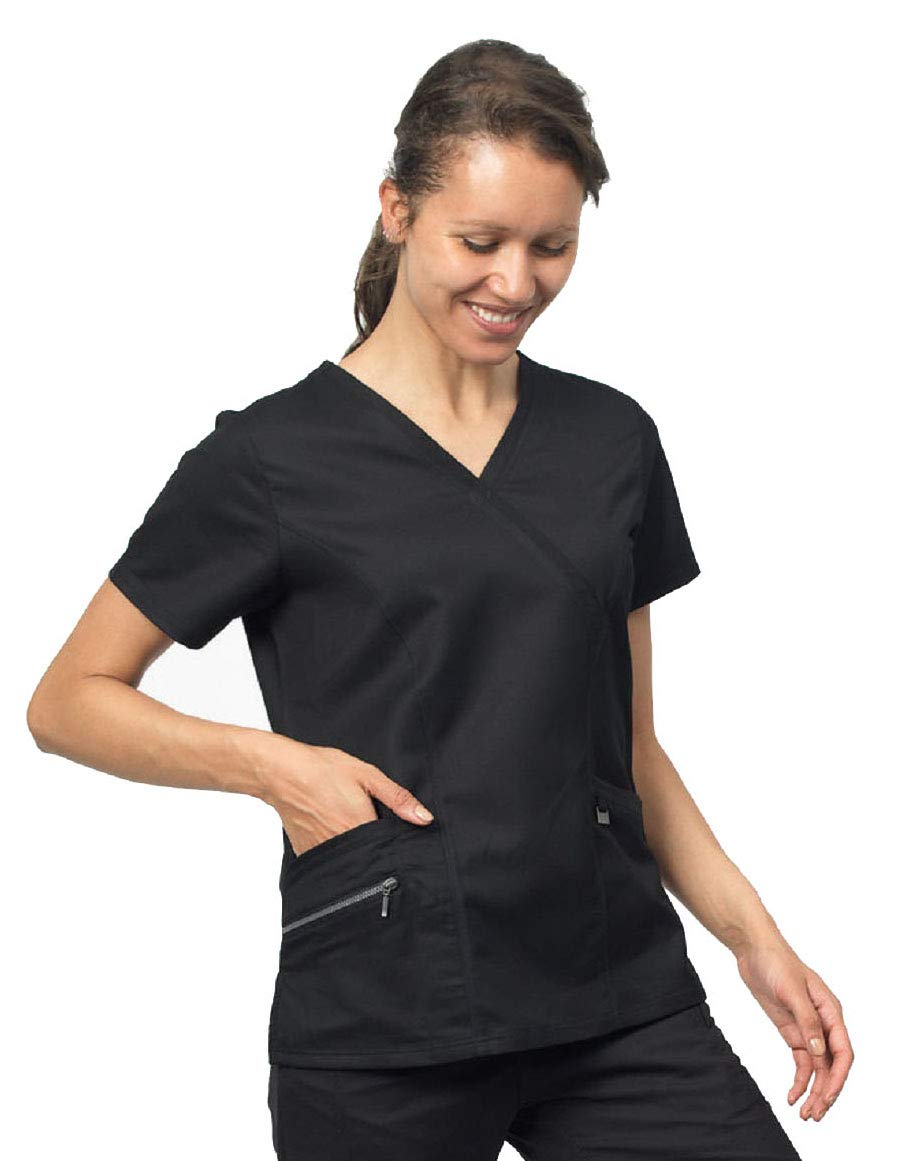 LifeThreadsErgo 2.0 Women's Banded V-Neck Utility Top Caribbean Blue 4XL