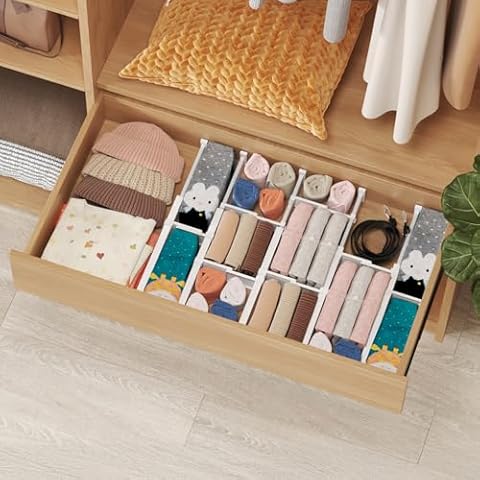 Lifewit Adjustable Drawer Organisers with Inserts Cover
