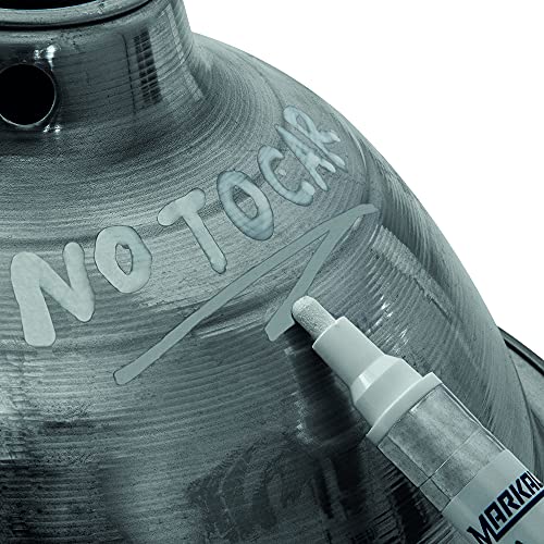 Markal 96820 Valve Action Liquid Paint Marker With 1/8 Bullet Tip, White (12 Markers) #TOP4