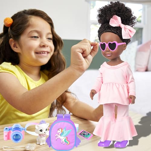 Muñeca bebé negra realista de silicona 14.5 pulgadas miniatura 5