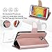 Arae wallet Case Compatible for Samsung Galaxy Note 3 with Kickstand and Flip cover - Rose Gold