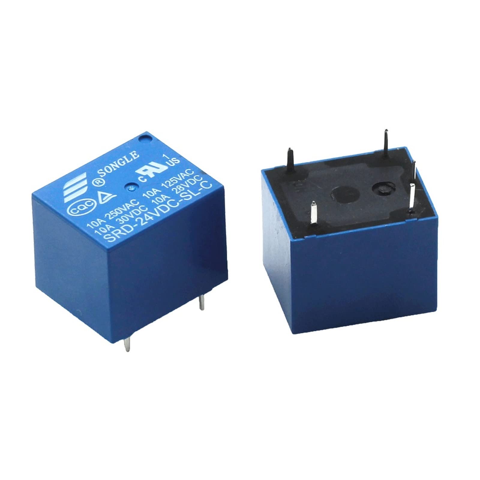 AERBNYEQP 100PCS/lot Relays SRD-05VDC-SL-C SRD-12VDC-SL-C SRD-24VDC-SL-C 05V 12V 24V 10A 250VAC 5PIN T73