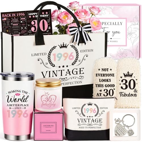 30th Birthday Gifts for Women, Vintage 1996 Happy 30th Birthday G...